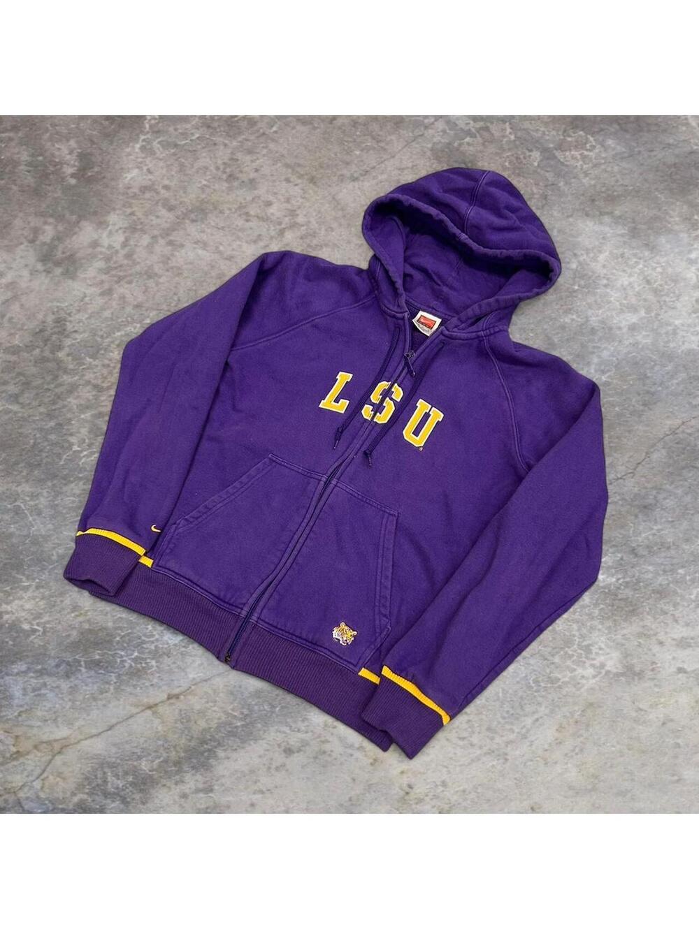 Vintage Nike purple LSU zip up hoodie Size M #loungewear #college